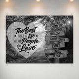 Autumn Road Heart Saying 3 Multi-Names Poster