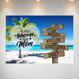 Ocean Breeze Color - Call Me Mom Multi-Names Poster