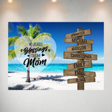 Ocean Breeze Color - Call Me Mom Multi-Names Poster