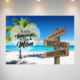 Ocean Breeze Color - Call Me Mom Multi-Names Poster