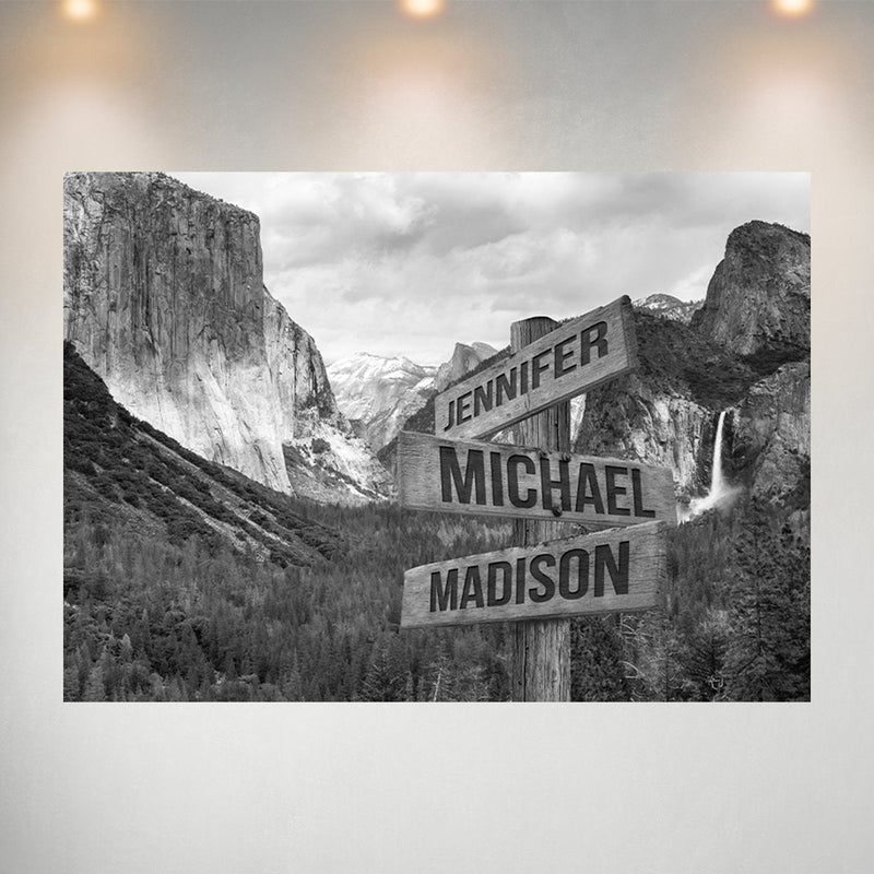 Yosemite Multi-Names Poster