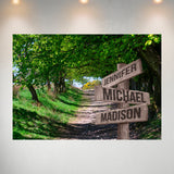 Tree Overhang Road Color Multi-Names Poster