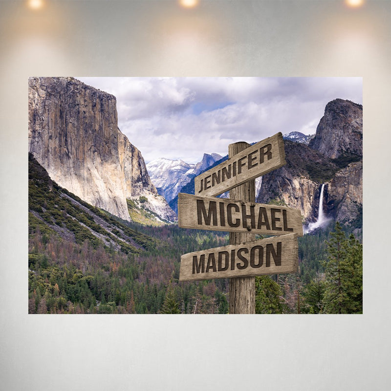 Yosemite Color Multi-Names Poster