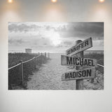 Miami Beach Sunset Multi-Names Poster