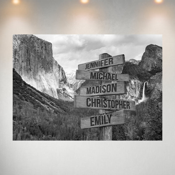 Yosemite Multi-Names Poster
