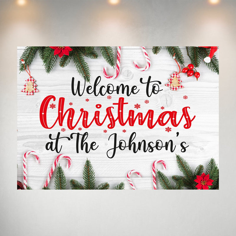 Christmas At Family Name Poster