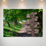 Tree Overhang Road Color Multi-Names Poster