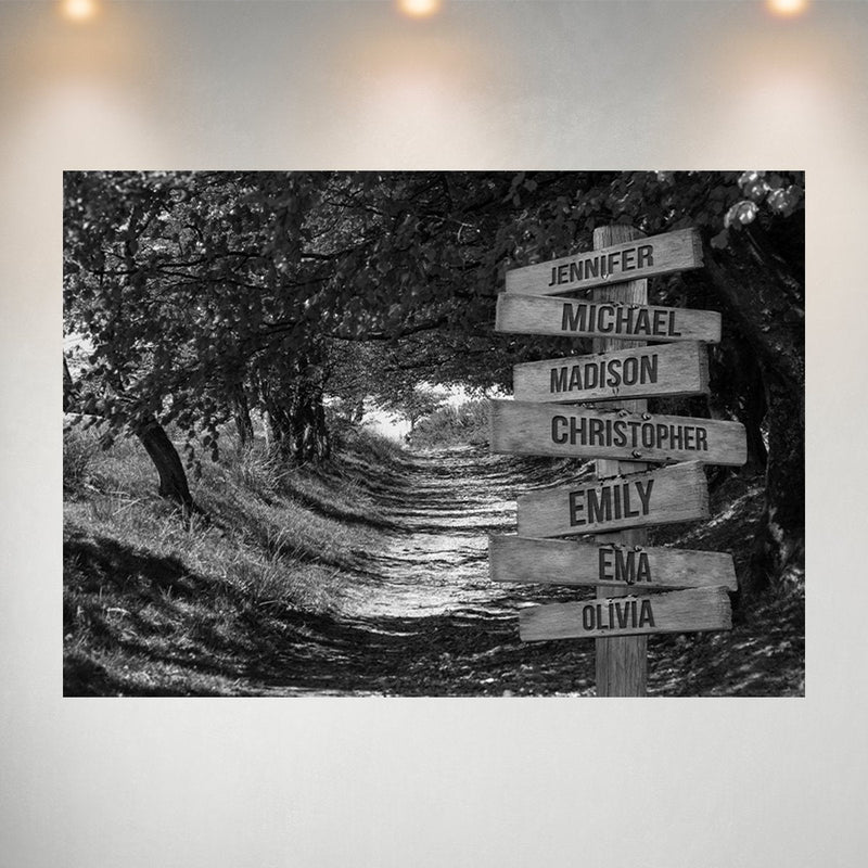 Tree Overhang Road Multi-Names Poster