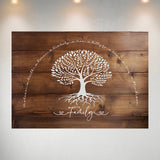 Family Tree Wood-Inspired Poster