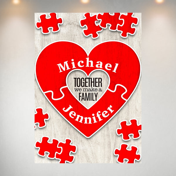 Together We Make A Family Multi-Names Poster