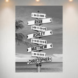 Street Sign Multi-Names Poster