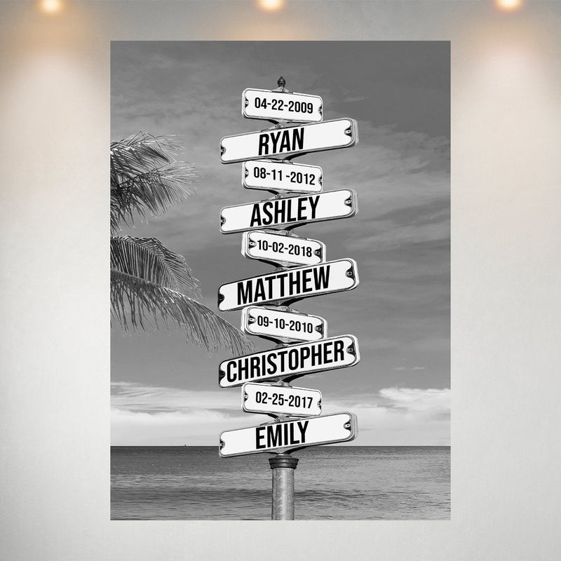 Street Sign Multi-Names Poster