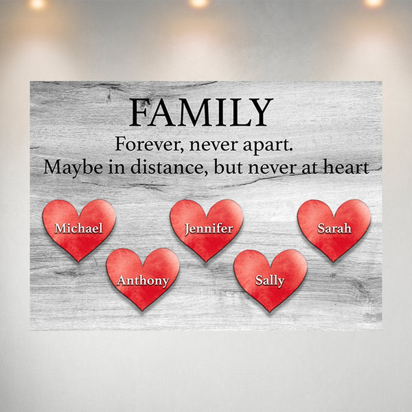 Family Distance Heart Poster