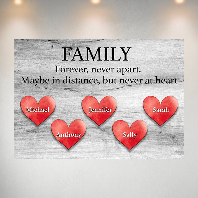 Family Distance Heart Poster