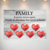 Family Distance Heart Poster