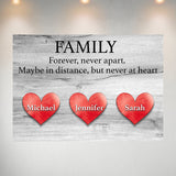 Family Distance Heart Poster