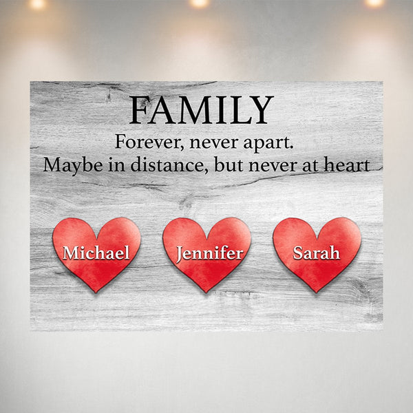 Family Distance Heart Poster