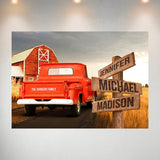 Old Truck Barn Multi-Names Poster