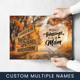 Autumn Road 2 Color - Call Me Mom Multi-Names Poster
