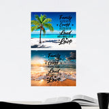 Ocean Sunset Saying 2 & Ocean Breeze Saying 2 Poster Set