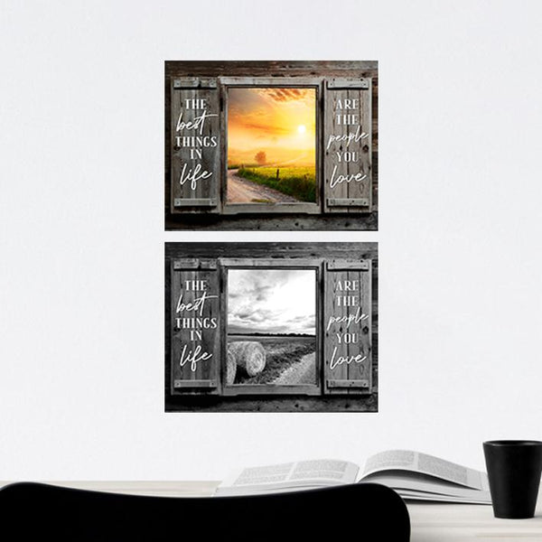 Country Road & Farm Winding Road Shutters Saying 3 Poster Set