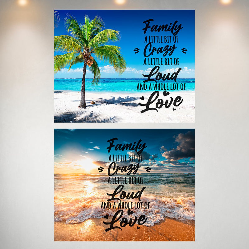 Ocean Sunset Saying 2 & Ocean Breeze Saying 2 Poster Set