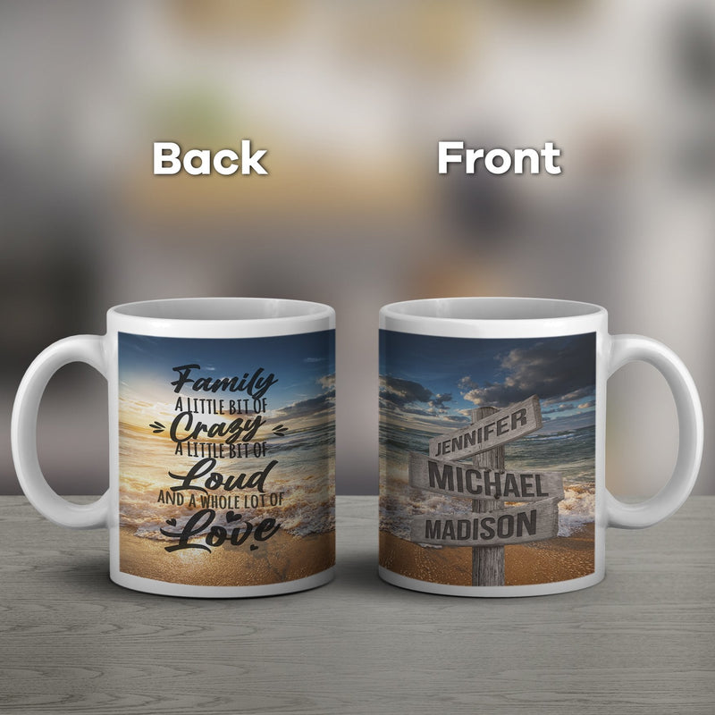 Ocean Sunset Color Saying 2 Multi-Names Mug