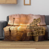 Sunrise Bay Names Fleece Blanket