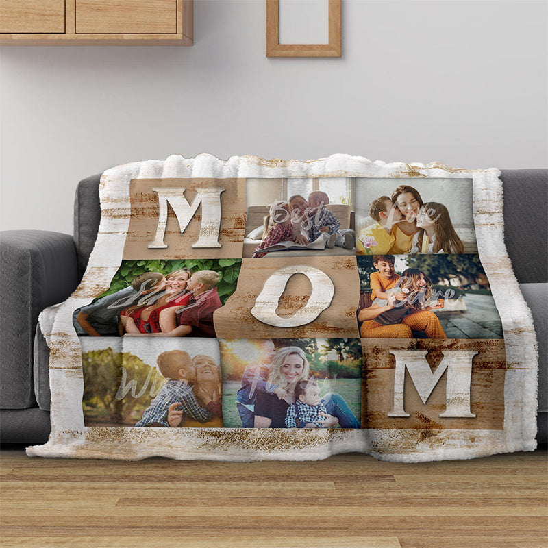 Mom Tiles Fleece Blanket