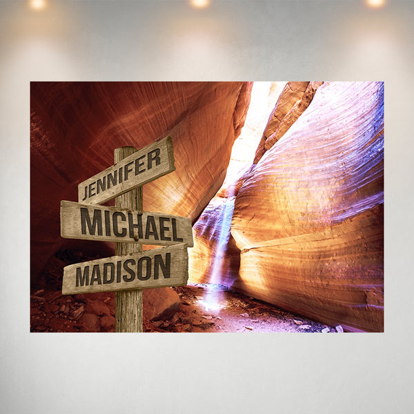 Peekaboo Canyon Color Multi-Names Poster