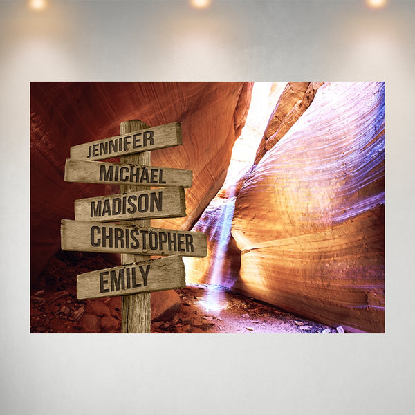 Peekaboo Canyon Color Multi-Names Poster