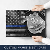 Police Badge Names Poster