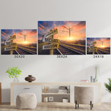 Railroad Track Color 2 Multi-Names Poster