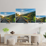 Railroad Track Color Multi-Names Poster