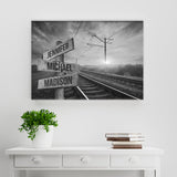 Railroad Track Multi-Names Premium Canvas 2