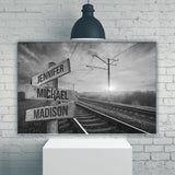 Railroad Track Multi-Names Premium Canvas 2