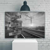 Railroad Track Multi-Names Premium Canvas 2