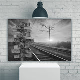 Railroad Track Multi-Names Premium Canvas 2