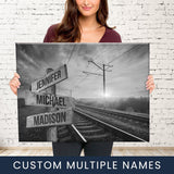 Railroad Track Multi-Names Premium Canvas 2