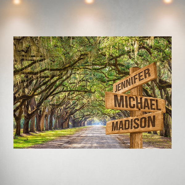 Savannah Road Color Multi-Names Poster