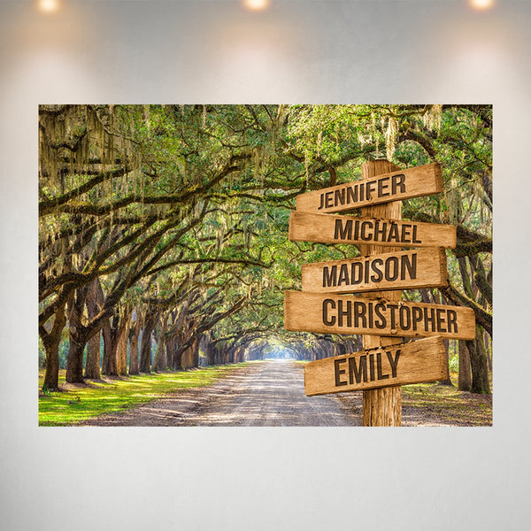 Savannah Road Color Multi-Names Poster