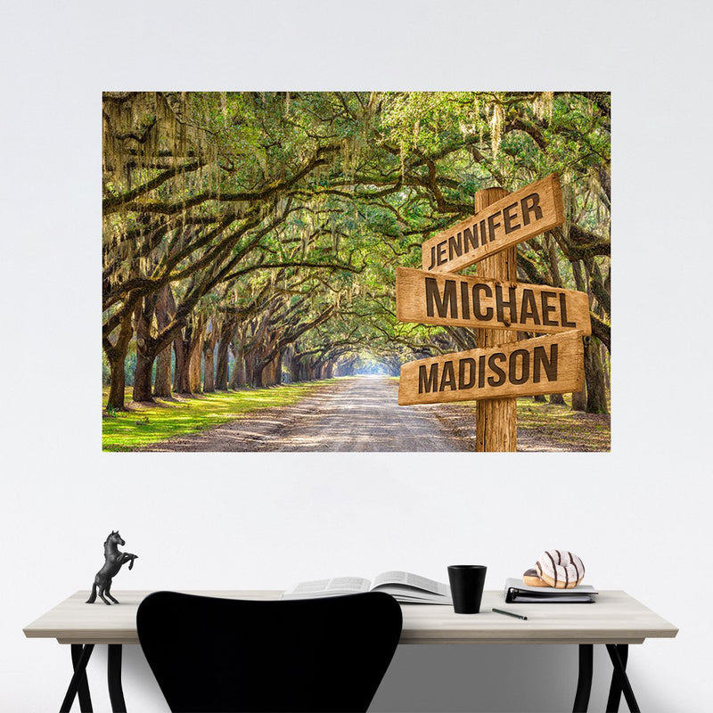 Savannah Road Color Multi-Names Poster