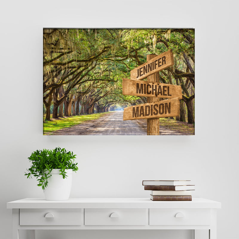 Savannah Road Color Multi-Names Premium Canvas