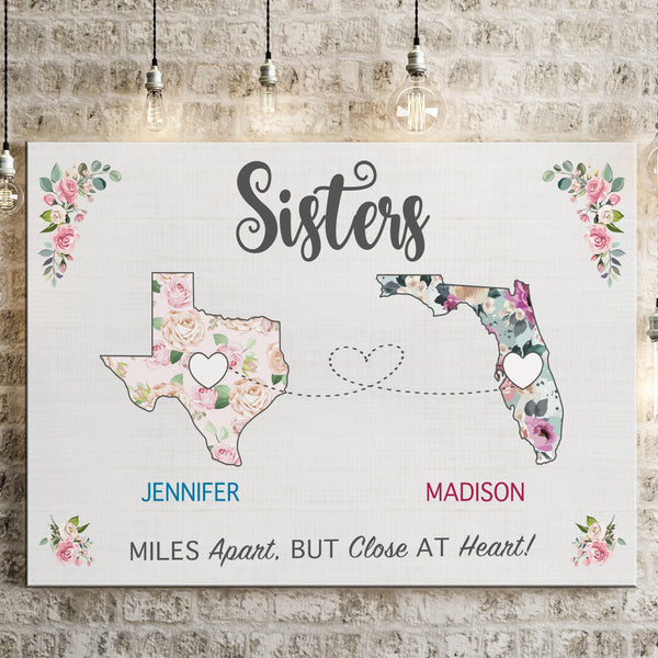 Sister State Floral Premium Canvas