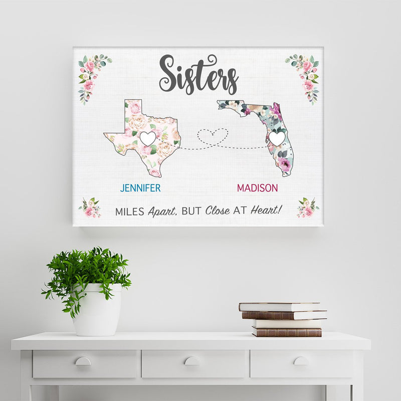 Sister State Floral Premium Canvas