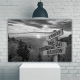 Smoky Mountains Multi-Names Premium Canvas