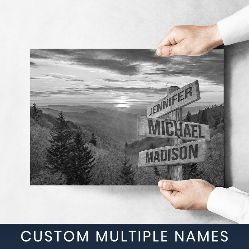 Smoky Mountains Multi-Names Poster