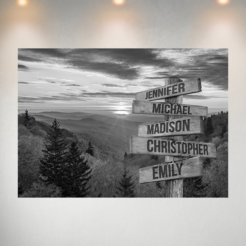 Smoky Mountains Multi-Names Poster