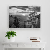 Smoky Mountains Multi-Names Premium Canvas