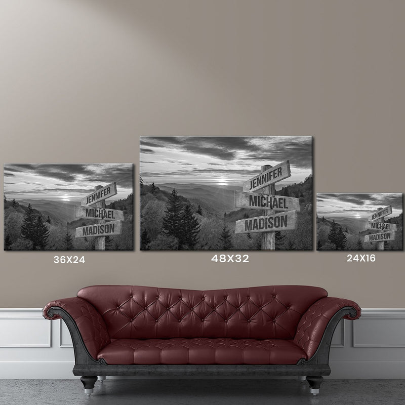 Smoky Mountains Multi-Names Premium Canvas